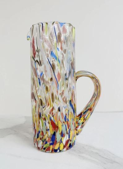 MurArt Brocca in Vetro di Murano Collezione Decoro MG B1 da 1000 ml h 22CM
