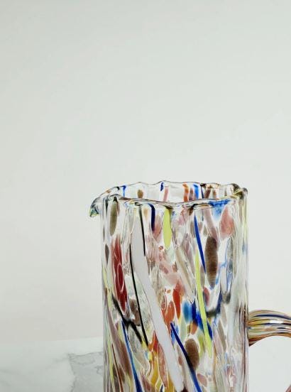 MurArt Brocca in Vetro di Murano Collezione Decoro MG B1 da 1000 ml h 22CM
