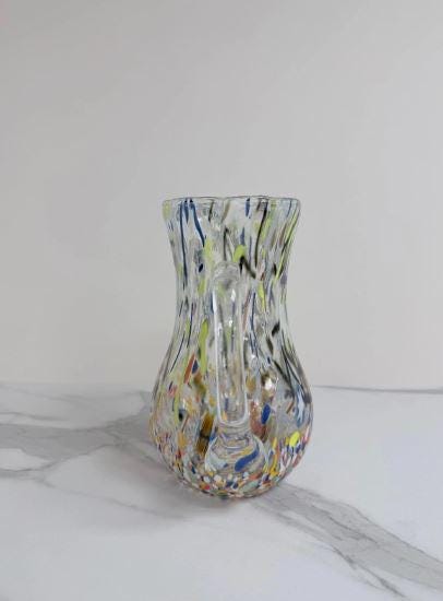 MurArt Brocca in Vetro di Murano Collezione Decoro MG B12 ml 1000 Altezza 20 cm