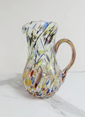 MurArt Brocca in Vetro di Murano Collezione Decoro MG B12 con manico coloratoml 1000 Altezza 20 cm