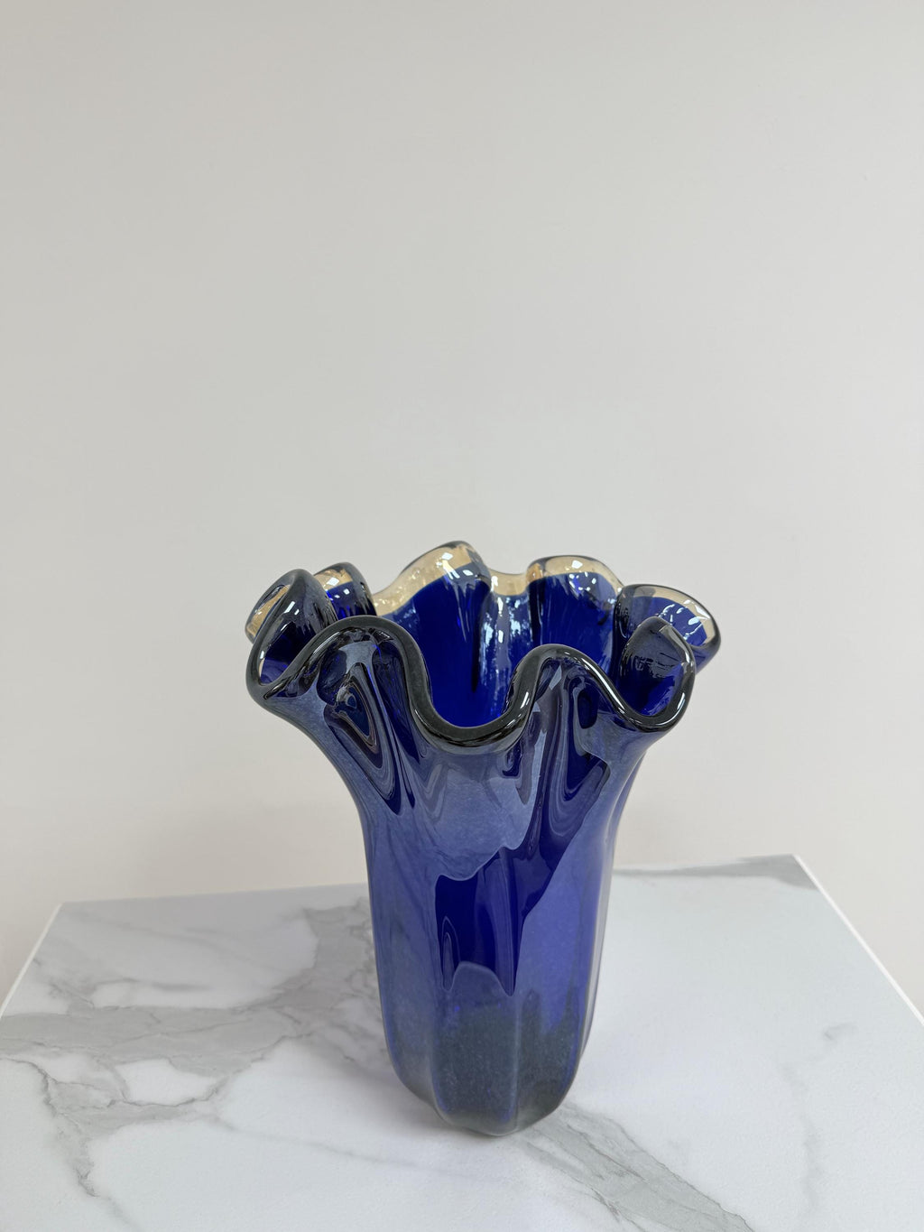 Murano Glass Vase | Certified Murano Glass | Made in Italy | Decorative Vase | Collection Pasta di Vetro Blu
