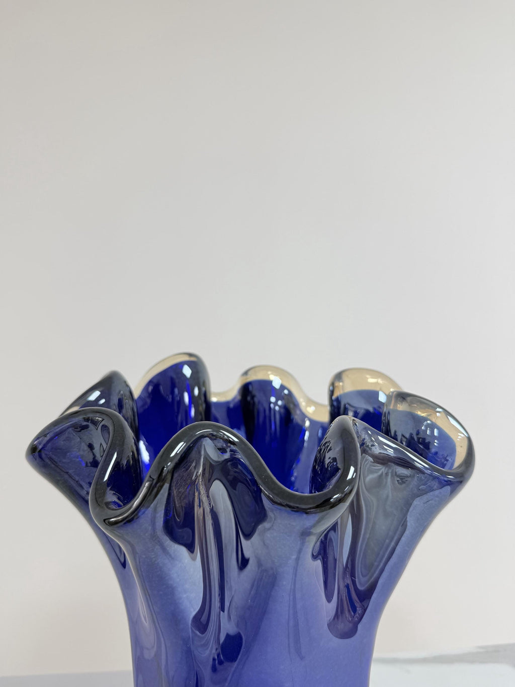 Murano Glass Vase | Certified Murano Glass | Made in Italy | Decorative Vase | Collection Pasta di Vetro Blu