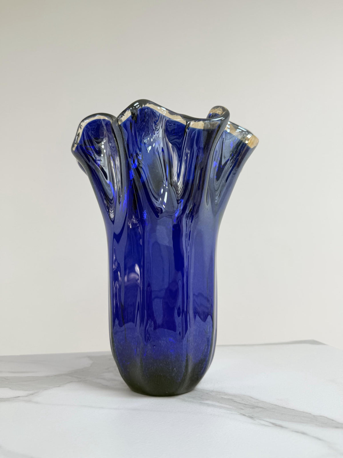 Murano Glass Vase | Certified Murano Glass | Made in Italy | Decorative Vase | Collection Pasta di Vetro Blu