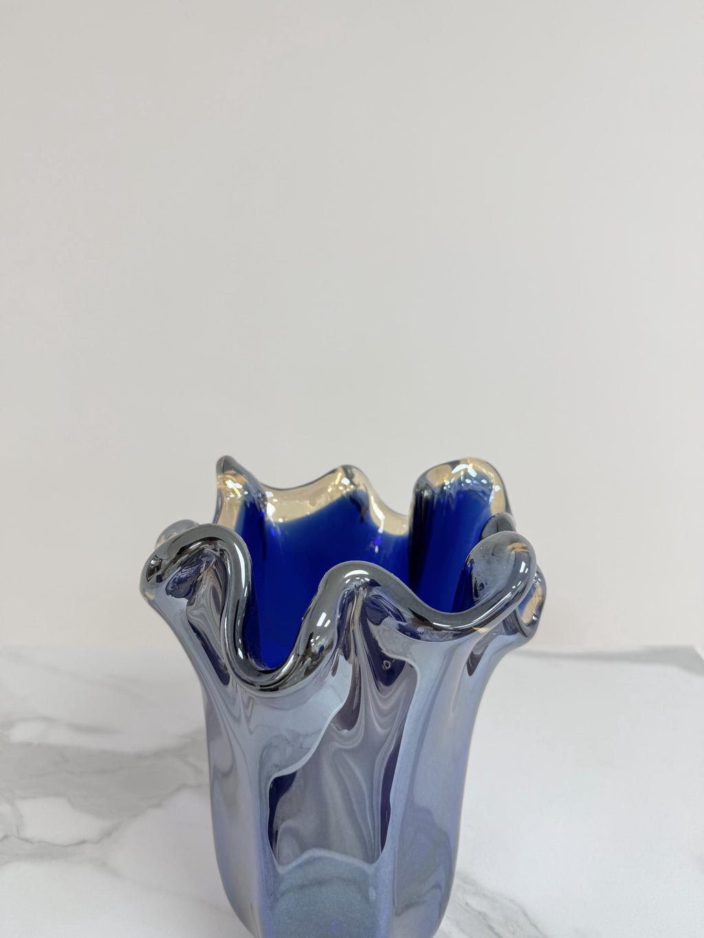 Murano Glass Vase | Certified Murano Glass | Made in Italy | Decorative Vase | Collection Pasta di Vetro Blu