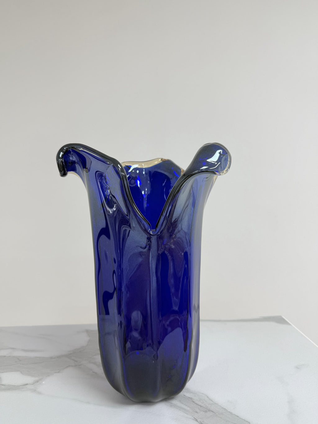 Murano Glass Vase | Certified Murano Glass | Made in Italy | Decorative Vase | Collection Pasta di Vetro Blu