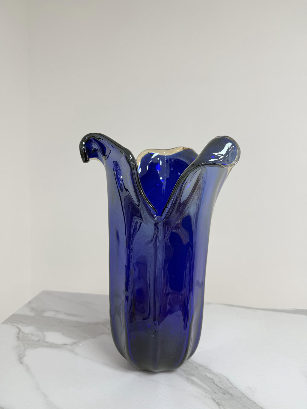 Murano Glass Vase | Certified Murano Glass | Made in Italy | Decorative Vase | Collection Pasta di Vetro Blu