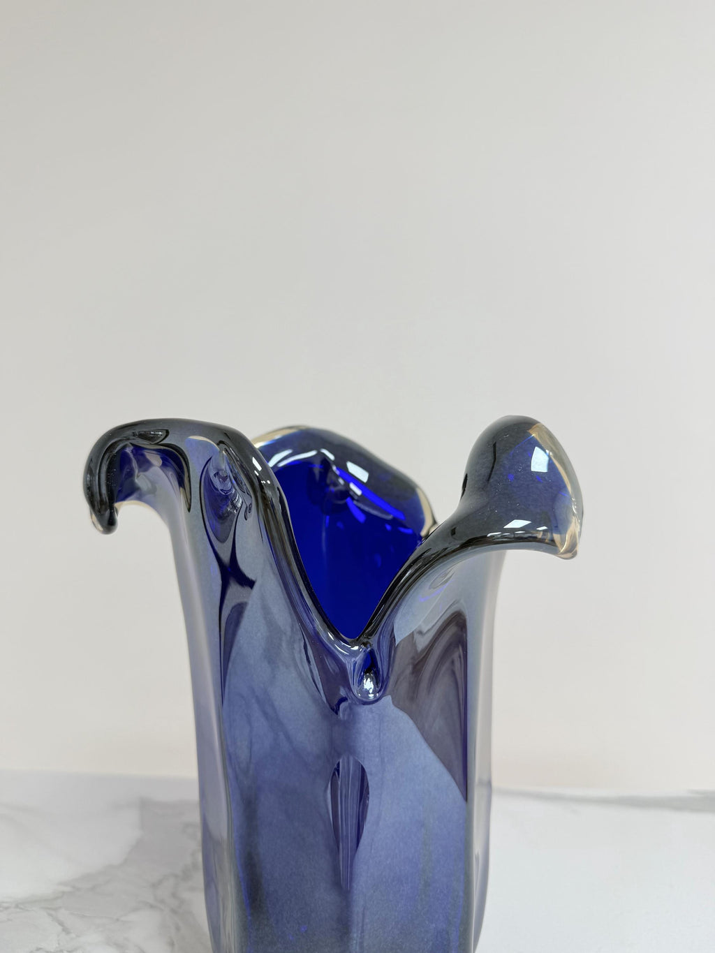 Murano Glass Vase | Certified Murano Glass | Made in Italy | Decorative Vase | Collection Pasta di Vetro Blu