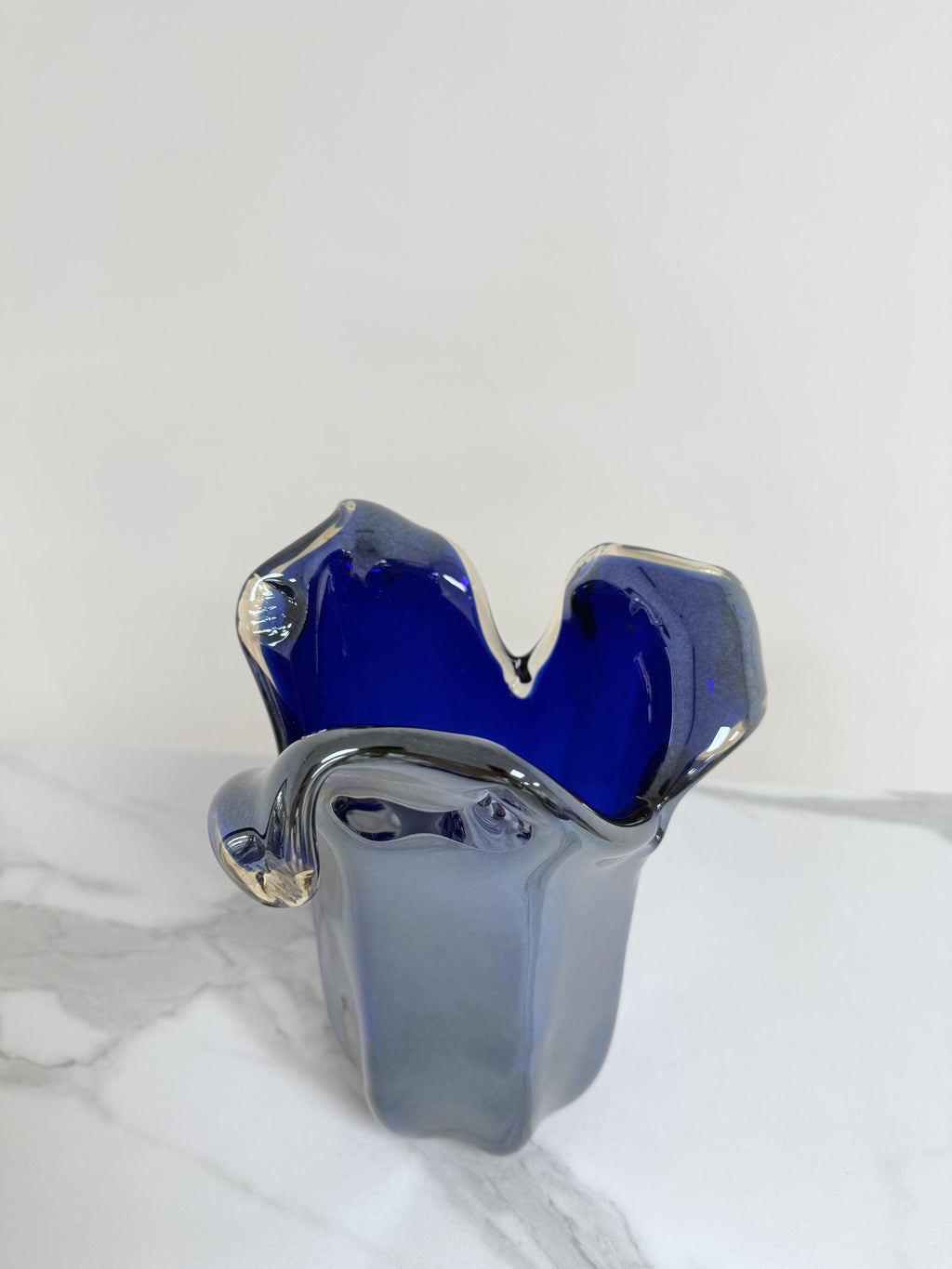 Murano Glass Vase | Certified Murano Glass | Made in Italy | Decorative Vase | Collection Pasta di Vetro Blu