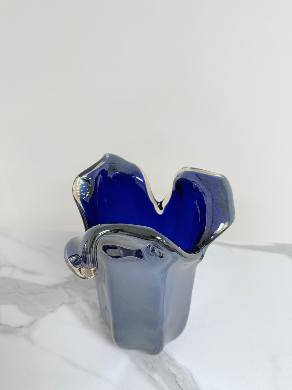 Murano Glass Vase | Certified Murano Glass | Made in Italy | Decorative Vase | Collection Pasta di Vetro Blu