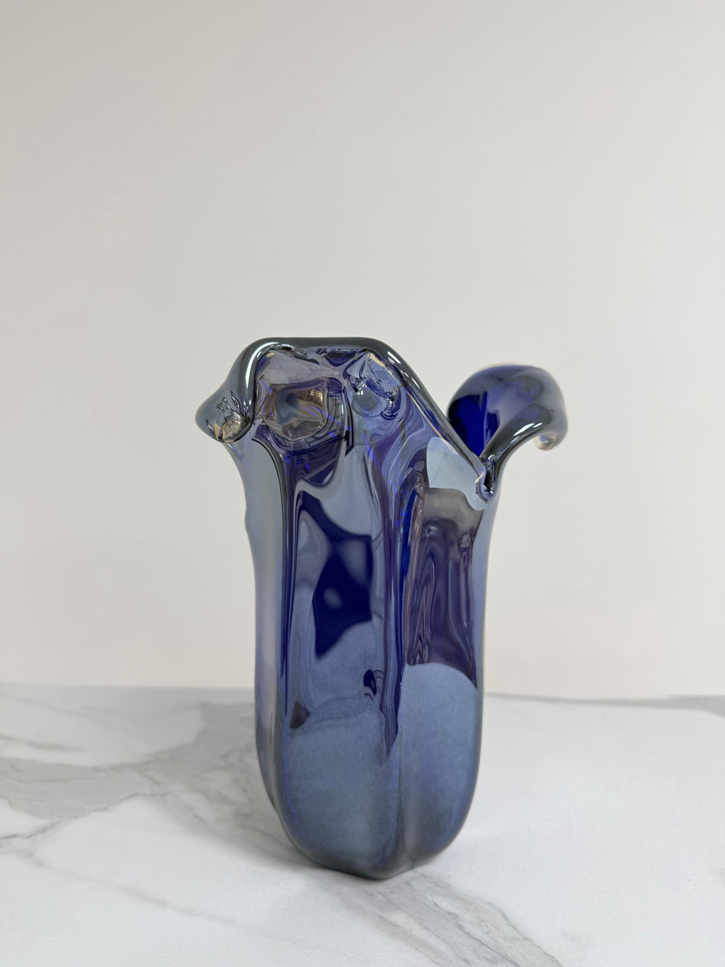 Murano Glass Vase | Certified Murano Glass | Made in Italy | Decorative Vase | Collection Pasta di Vetro Blu
