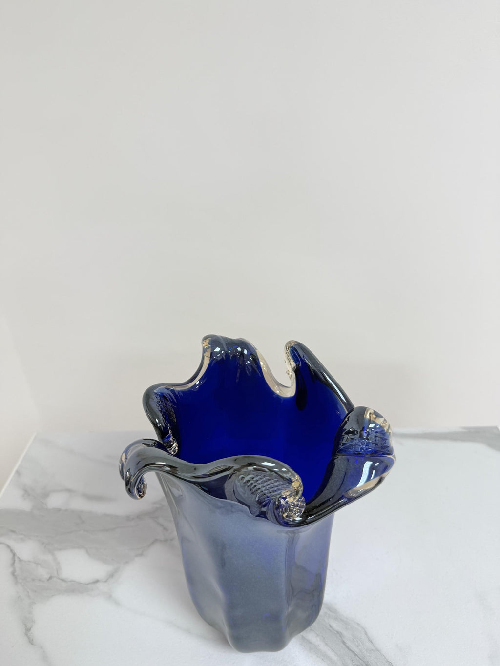 Murano Glass Vase | Certified Murano Glass | Made in Italy | Decorative Vase | Collection Pasta di Vetro Blu