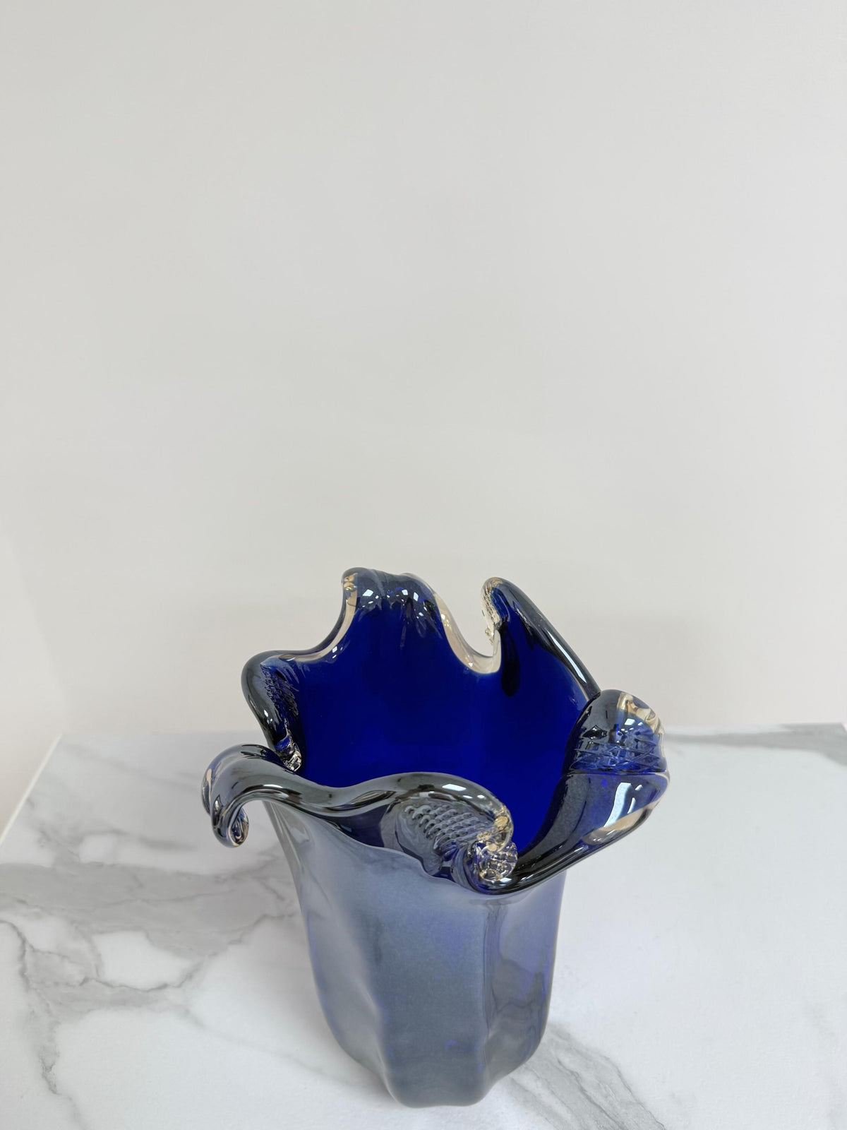 Murano Glass Vase | Certified Murano Glass | Made in Italy | Decorative Vase | Collection Pasta di Vetro Blu