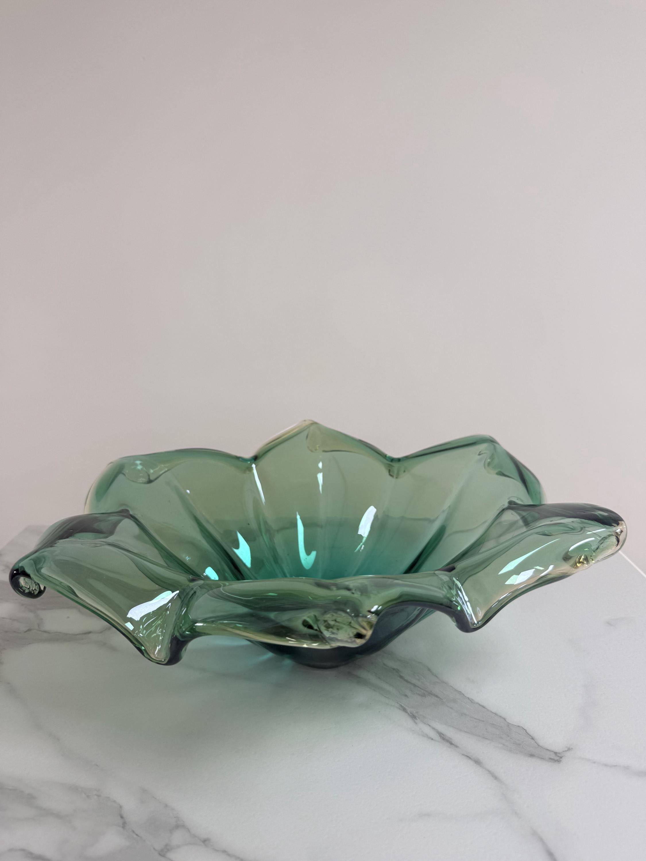 Murano Glass Centerpiece | Certified Murano Glass | Made in Italy | Table Decoration | Collection Pasta di Vetro Verde