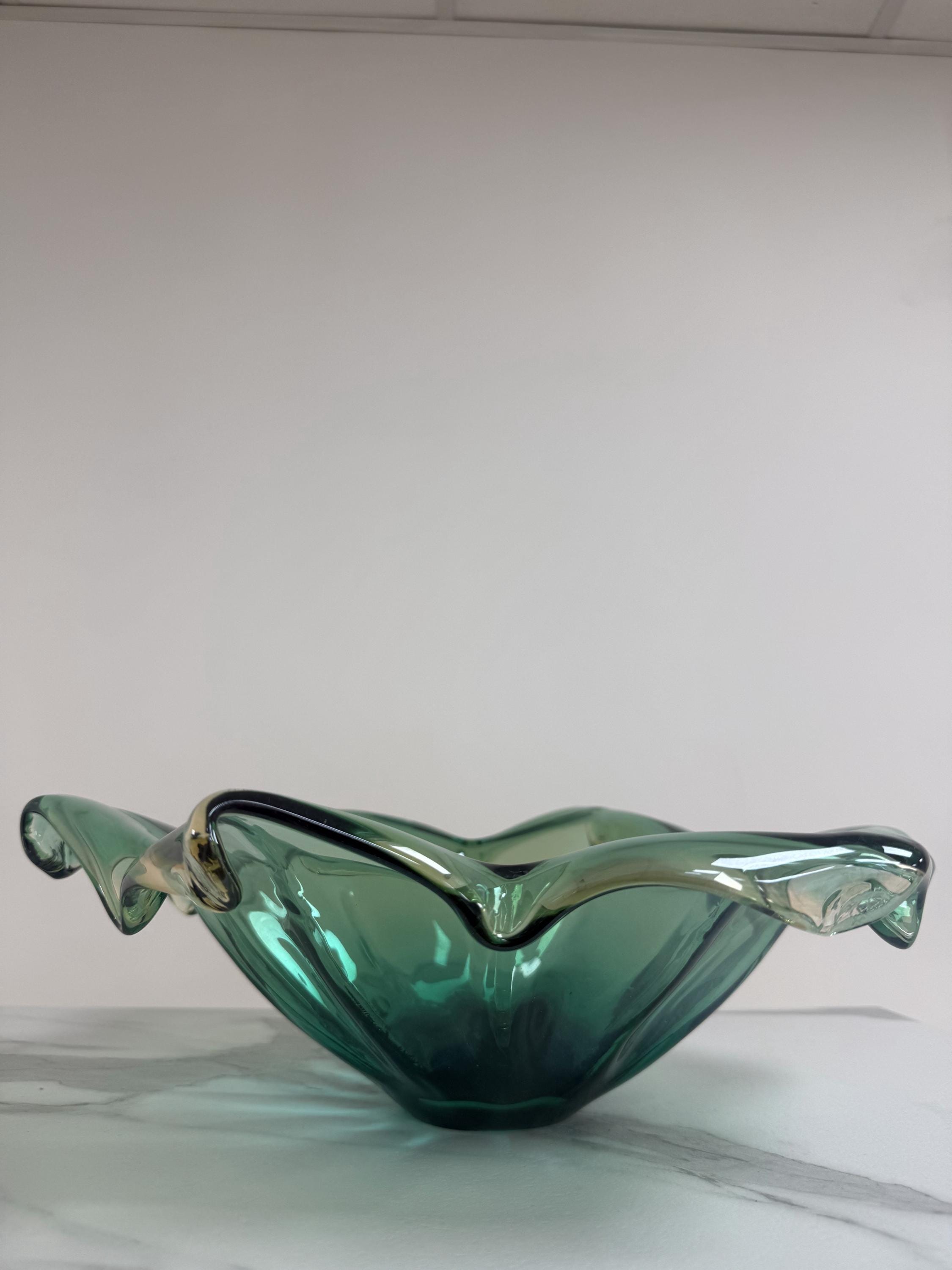 Murano Glass Centerpiece | Certified Murano Glass | Made in Italy | Table Decoration | Collection Pasta di Vetro Verde