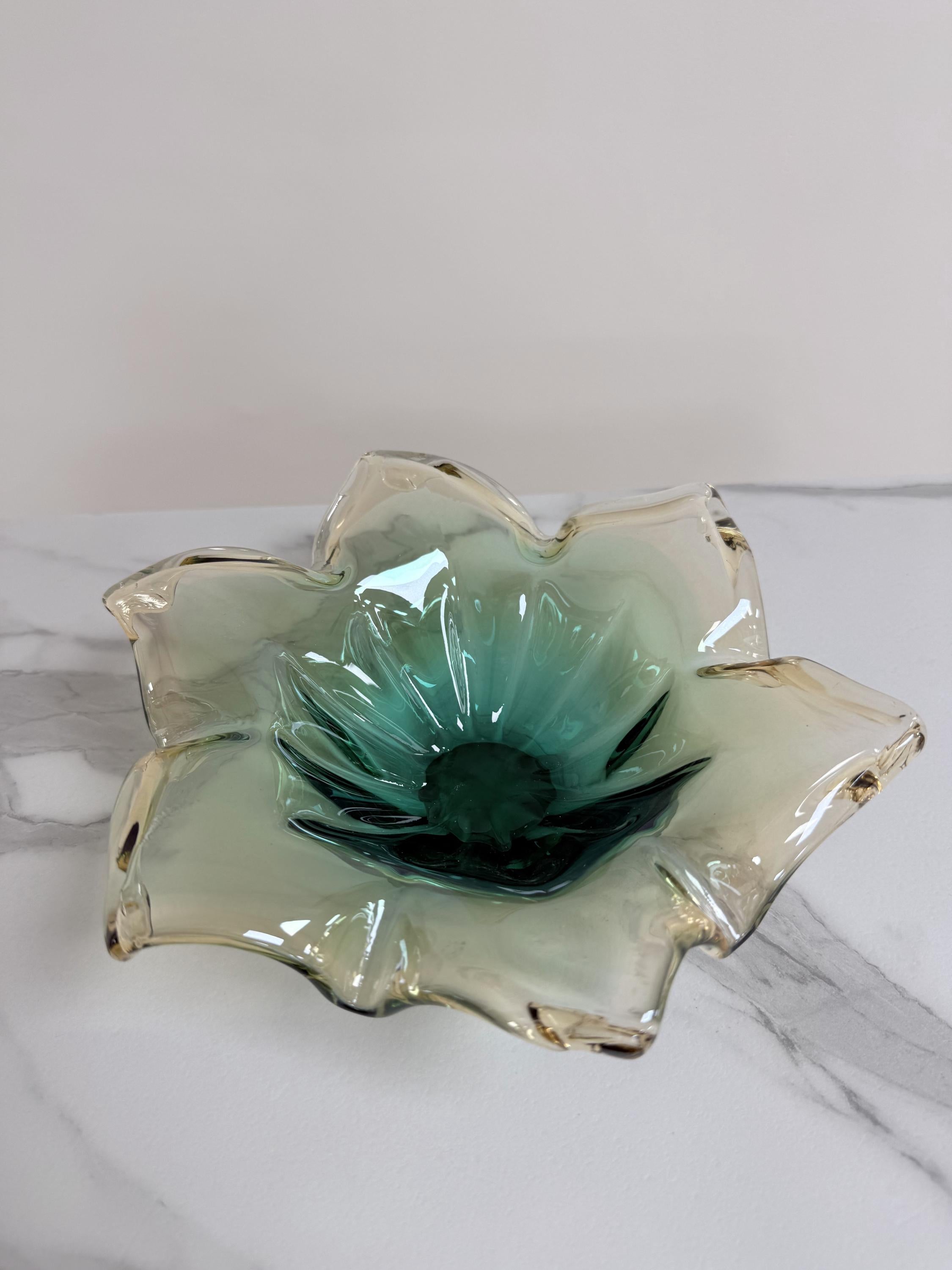 Murano Glass Centerpiece | Certified Murano Glass | Made in Italy | Table Decoration | Collection Pasta di Vetro Verde
