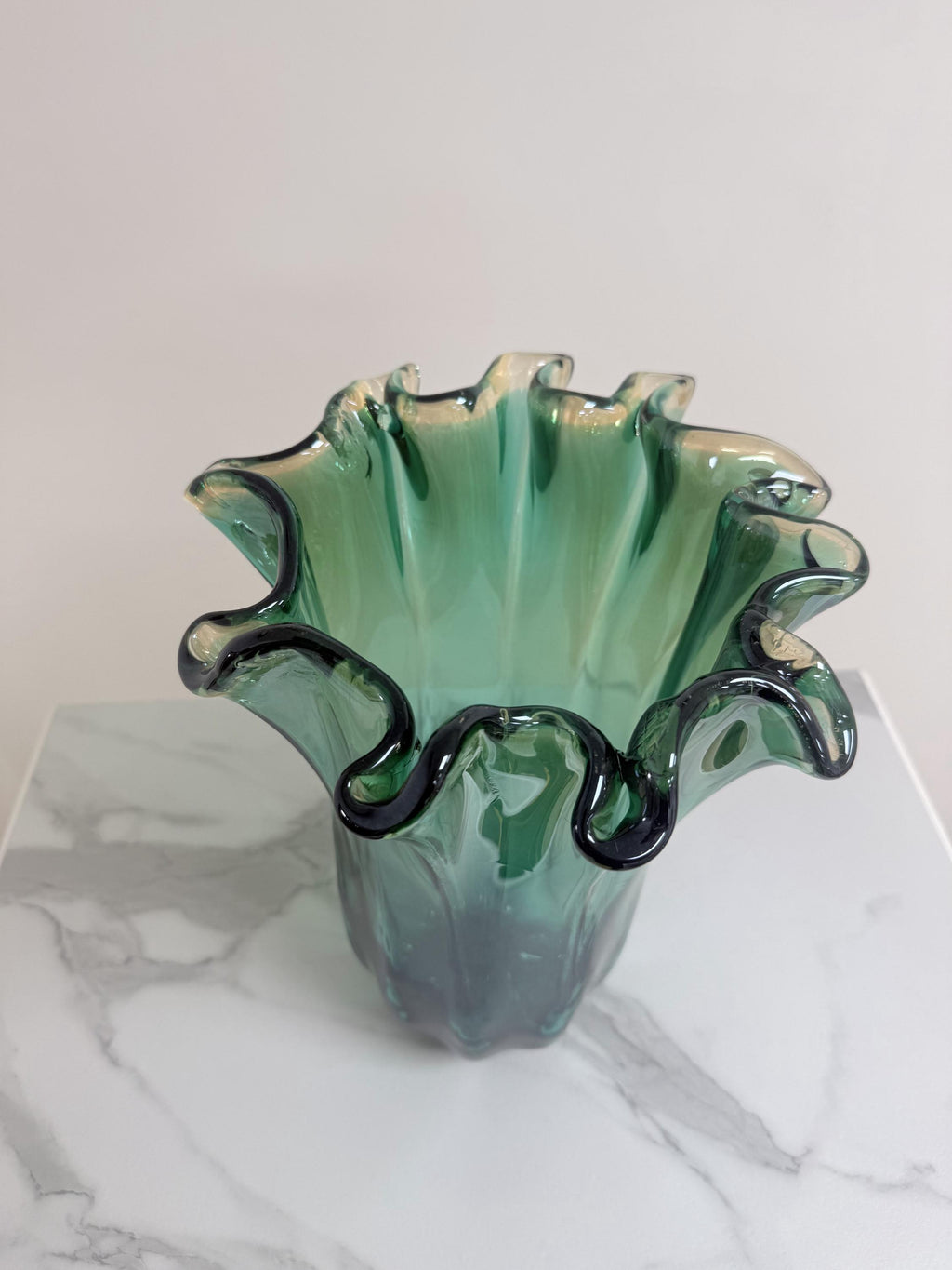 Murano Glass Vase | Certified Murano Glass | Made in Italy | Decorative Vase | Collection Pasta di Vetro Verde
