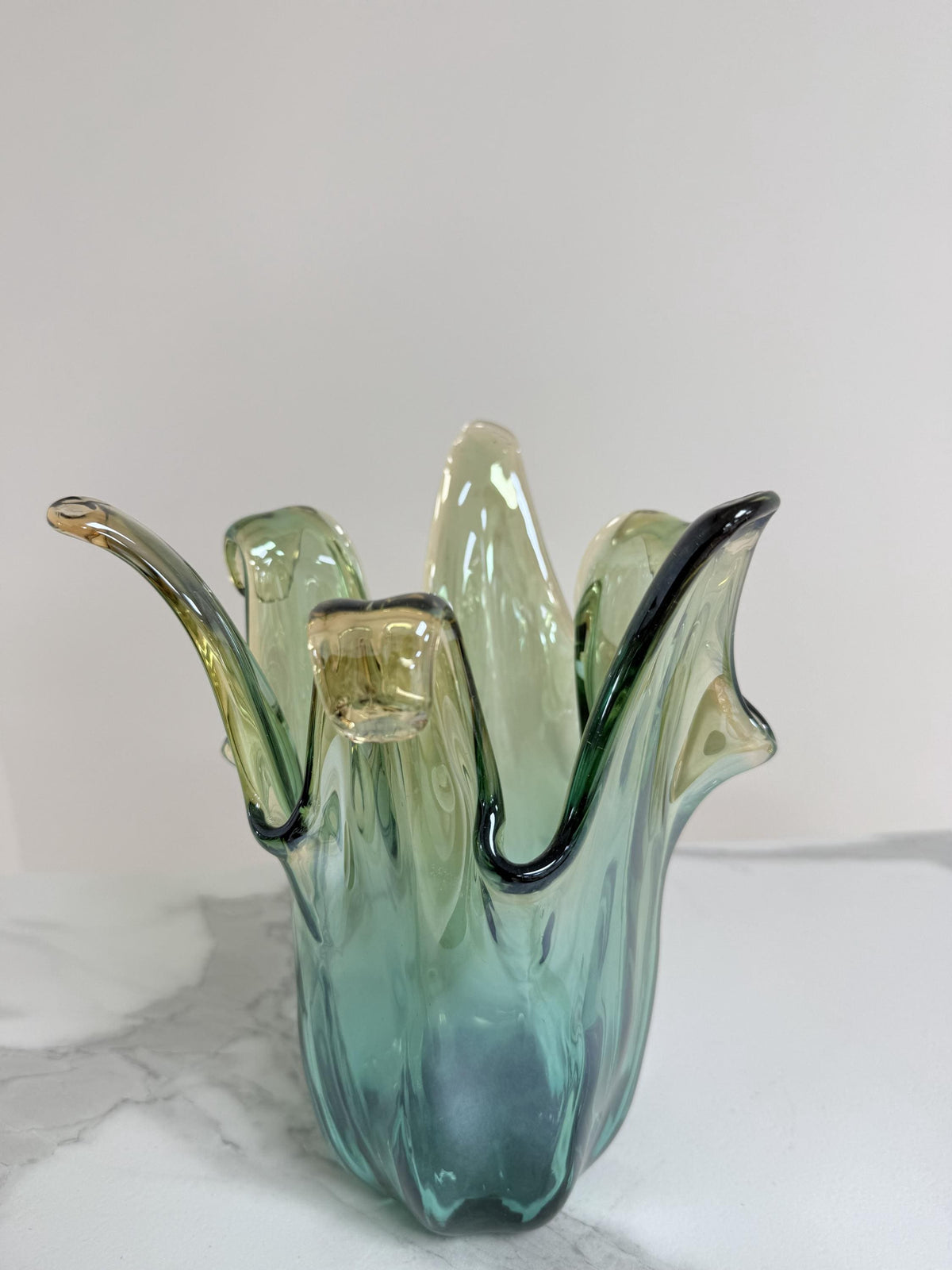 Murano Glass Vase | Certified Murano Glass | Made in Italy | Decorative Vase | Collection Pasta di Vetro Verde