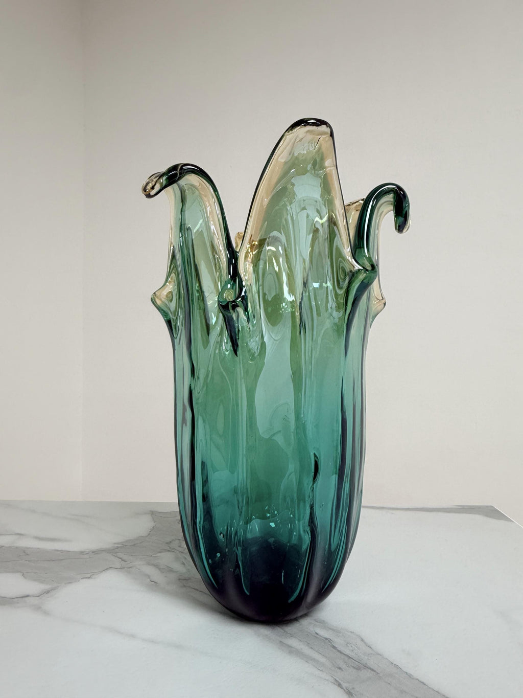 Murano Glass Vase | Certified Murano Glass | Made in Italy | Decorative Vase | Collection Pasta di Vetro Verde