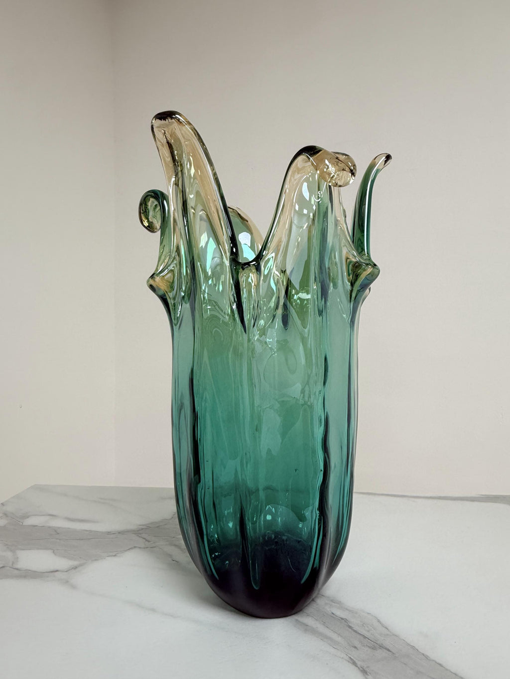 Murano Glass Vase | Certified Murano Glass | Made in Italy | Decorative Vase | Collection Pasta di Vetro Verde