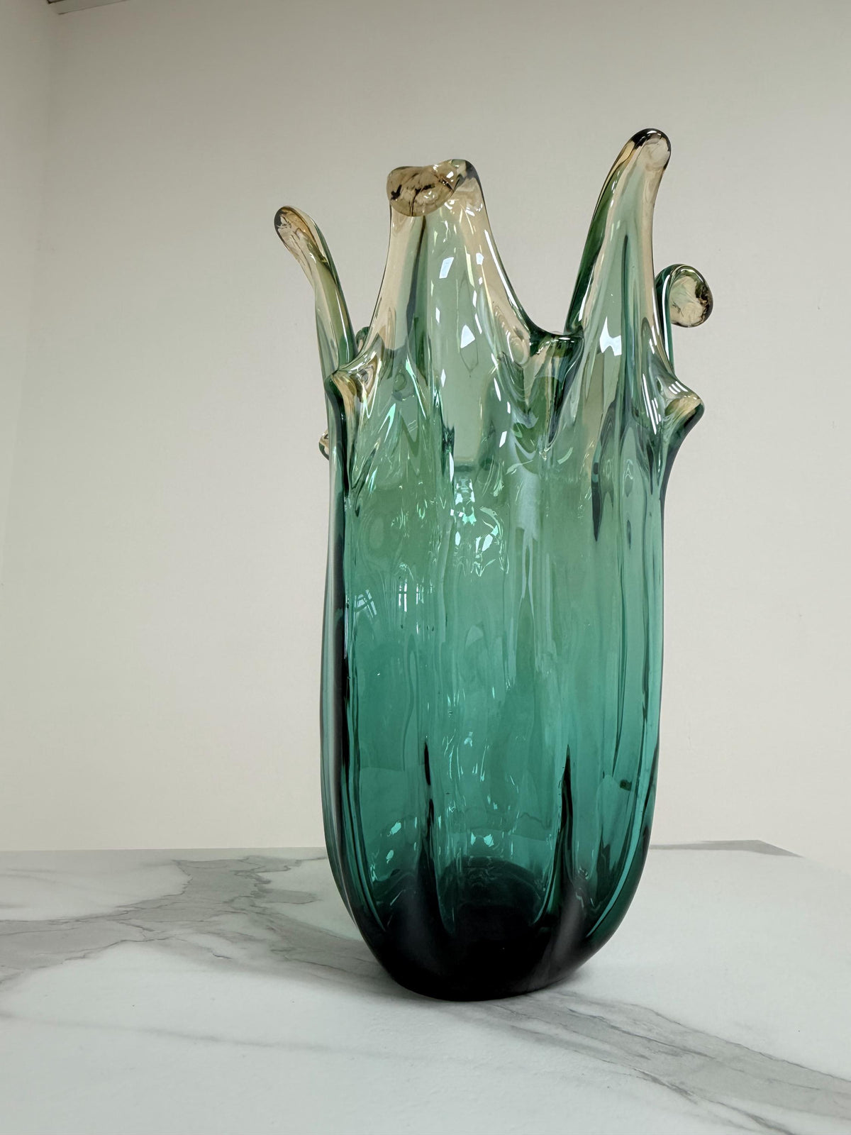 Murano Glass Vase | Certified Murano Glass | Made in Italy | Decorative Vase | Collection Pasta di Vetro Verde