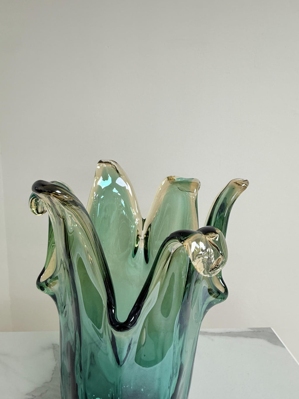 Murano Glass Vase | Certified Murano Glass | Made in Italy | Decorative Vase | Collection Pasta di Vetro Verde