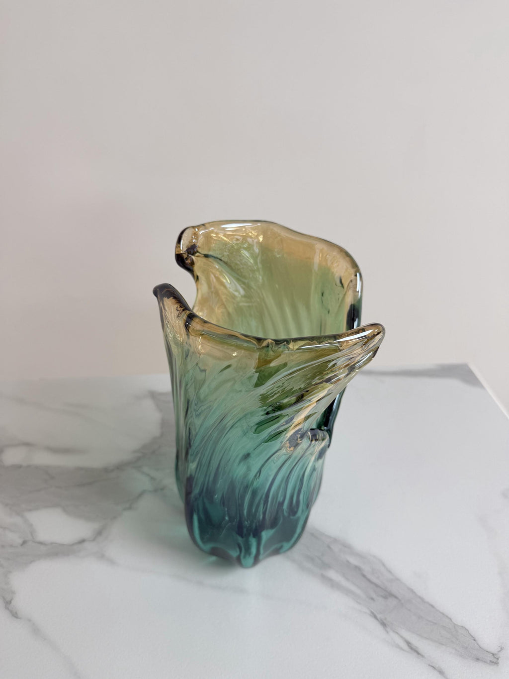 Murano Glass Vase | Certified Murano Glass | Made in Italy | Decorative Vase | Collection Pasta di Vetro Verde