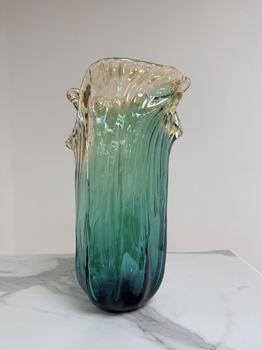 Murano Glass Vase | Certified Murano Glass | Made in Italy | Decorative Vase | Collection Pasta di Vetro Verde