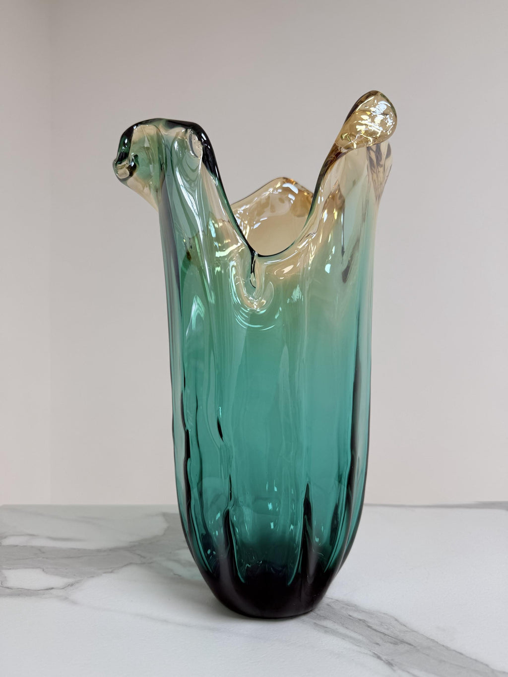Murano Glass Vase | Certified Murano Glass | Made in Italy | Decorative Vase | Collection Pasta di Vetro Verde