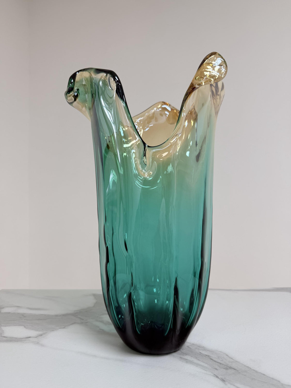 Murano Glass Vase | Certified Murano Glass | Made in Italy | Decorative Vase | Collection Pasta di Vetro Verde