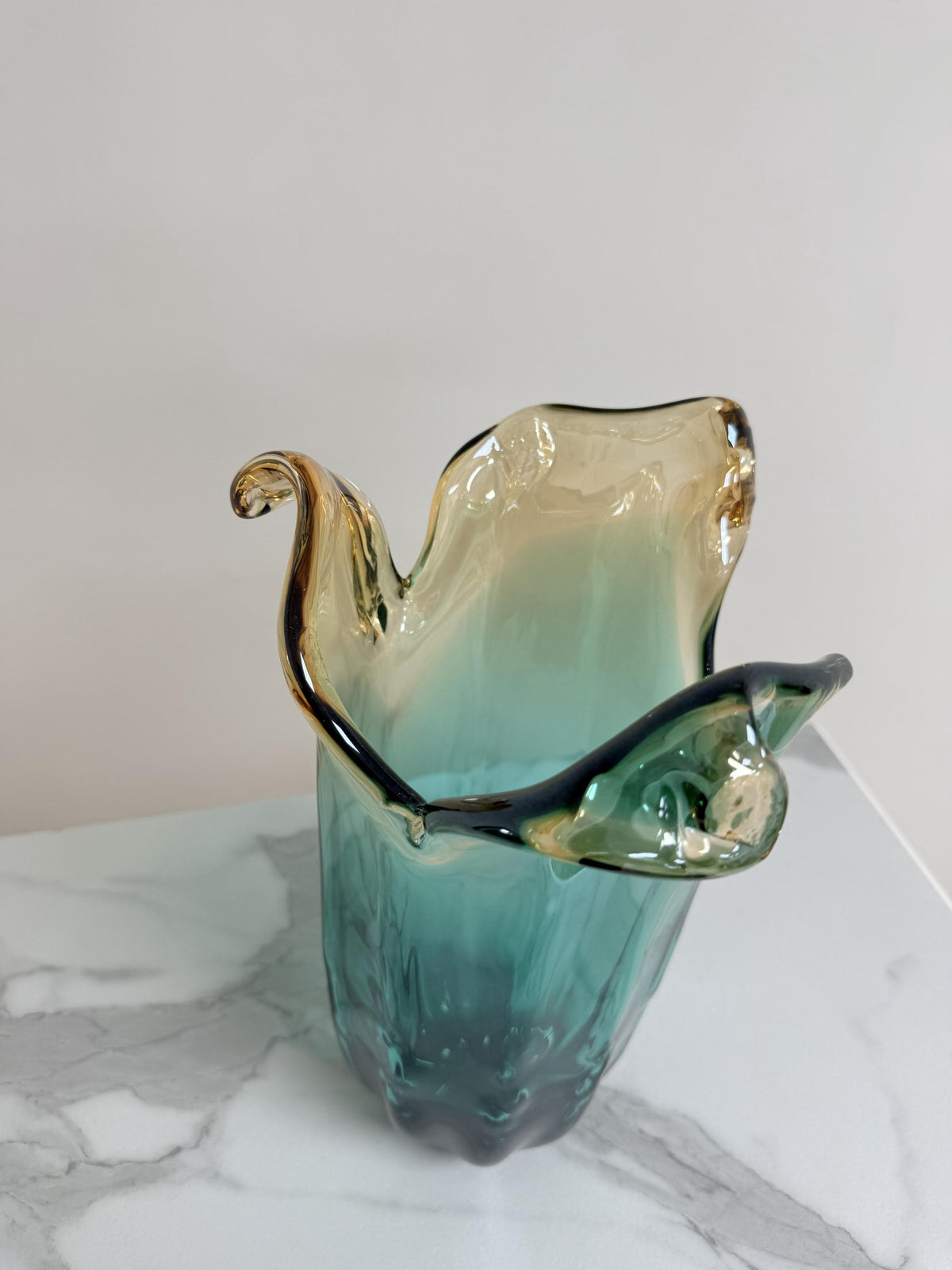 Murano Glass Vase | Certified Murano Glass | Made in Italy | Decorative Vase | Collection Pasta di Vetro Verde
