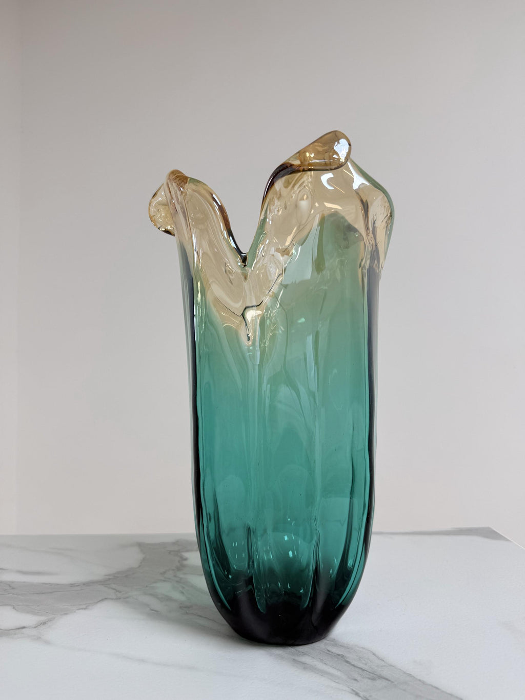 Murano Glass Vase | Certified Murano Glass | Made in Italy | Decorative Vase | Collection Pasta di Vetro Verde