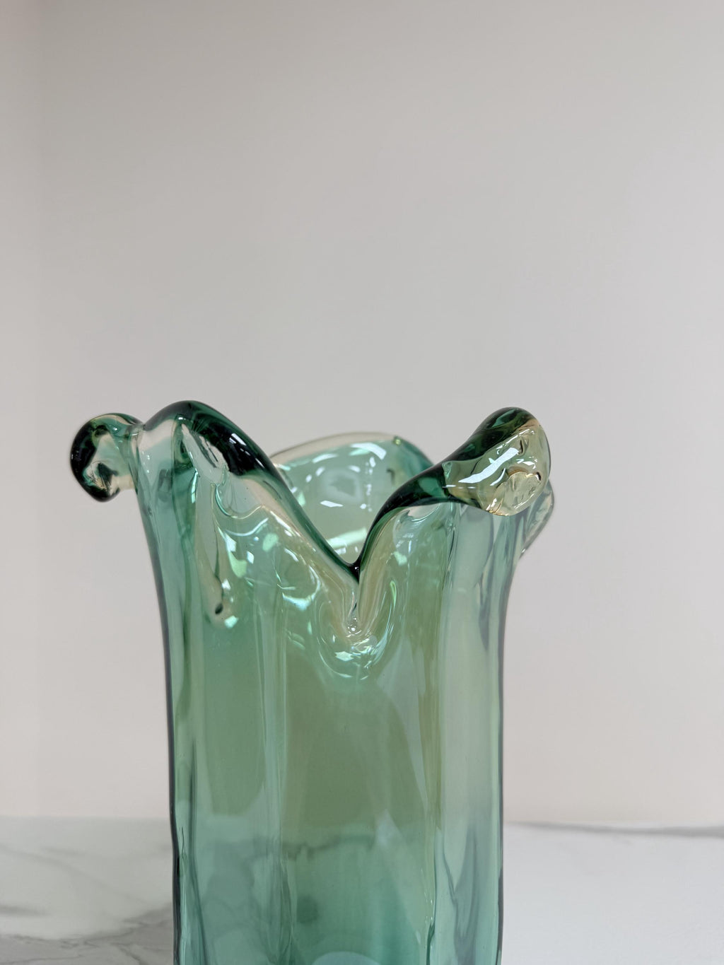 Murano Glass Vase | Certified Murano Glass | Made in Italy | Decorative Vase | Collection Pasta di Vetro Verde