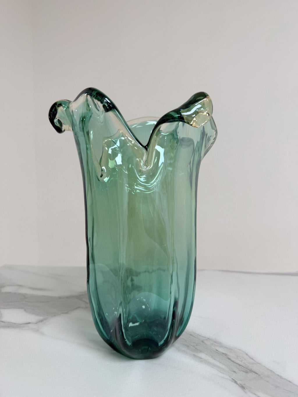 Murano Glass Vase | Certified Murano Glass | Made in Italy | Decorative Vase | Collection Pasta di Vetro Verde