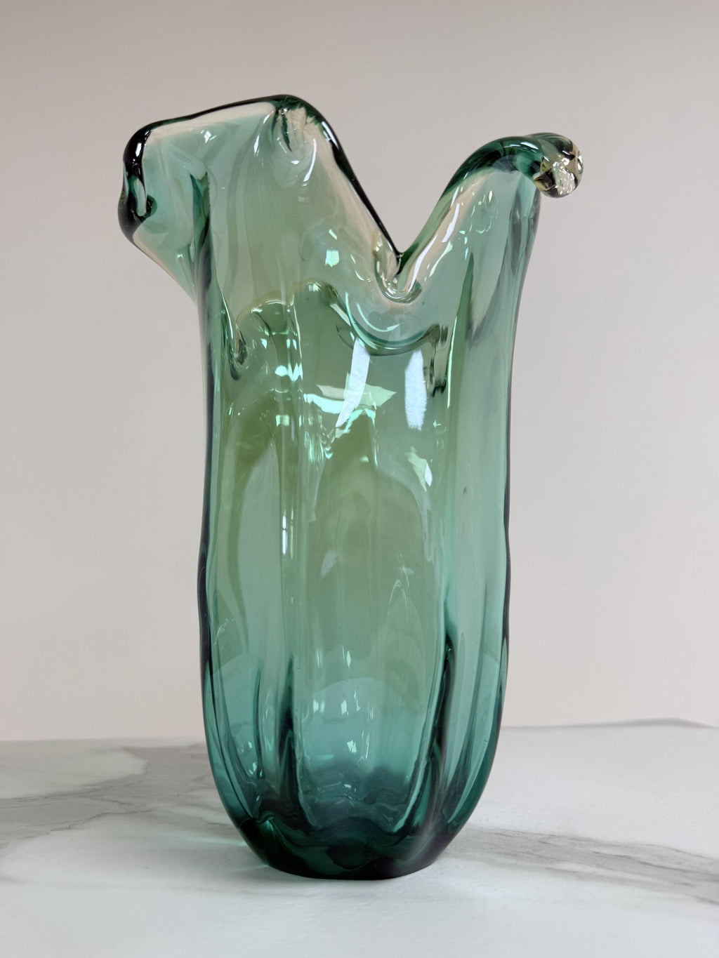 Murano Glass Vase | Certified Murano Glass | Made in Italy | Decorative Vase | Collection Pasta di Vetro Verde