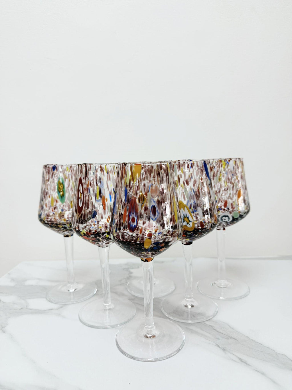 Murano Wine Glass | Certified Murano Glass | Made in Italy | Handmade Wine Goblet | Collection B8
