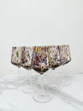 Murano Wine Glass | Certified Murano Glass | Made in Italy | Handmade Wine Goblet | Collection B8