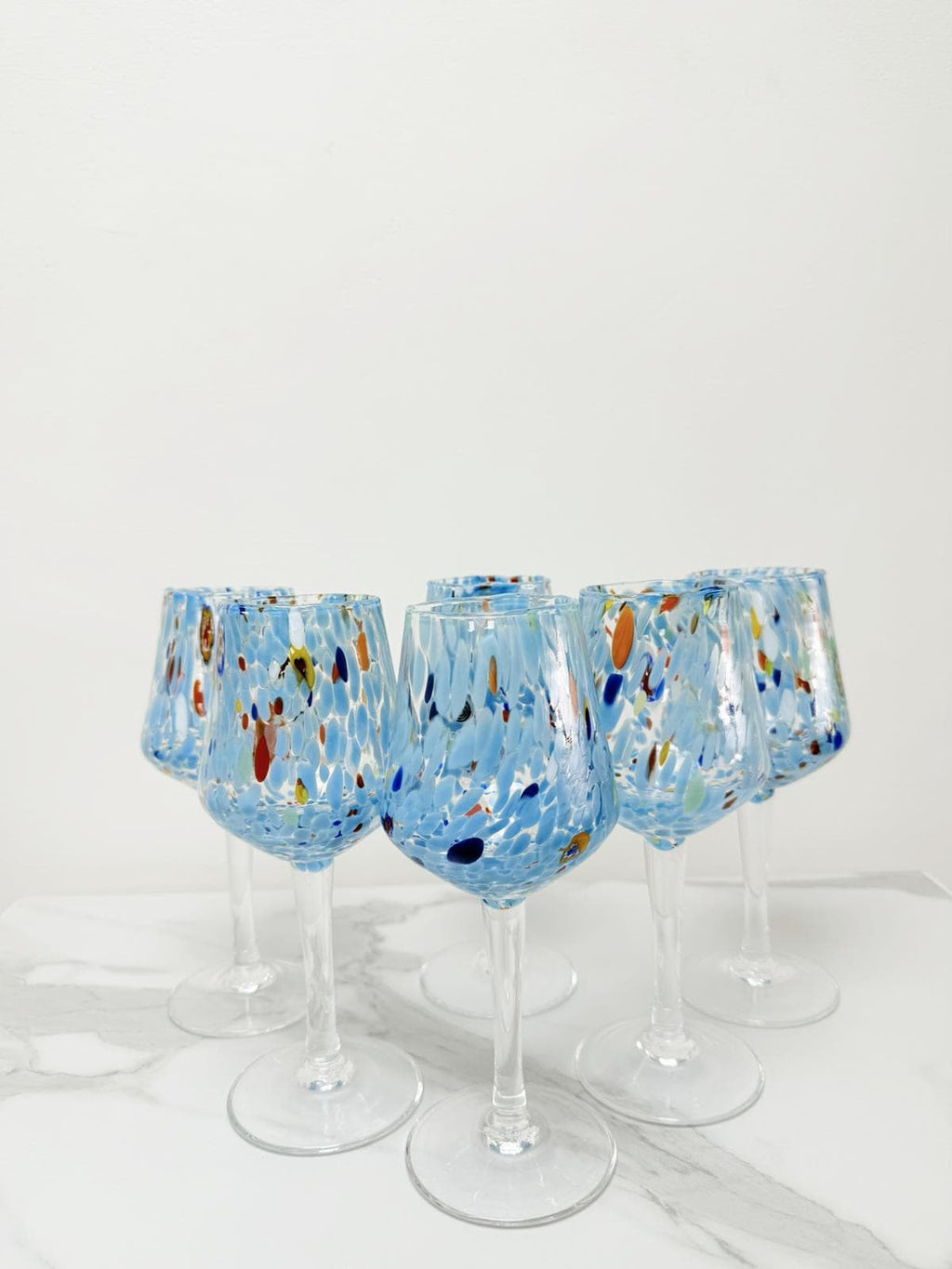 Murano Wine Glass | Certified Murano Glass | Made in Italy | Handmade Wine Goblet | Collection B8