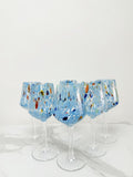 Murano Wine Glass | Certified Murano Glass | Made in Italy | Handmade Wine Goblet | Collection B8