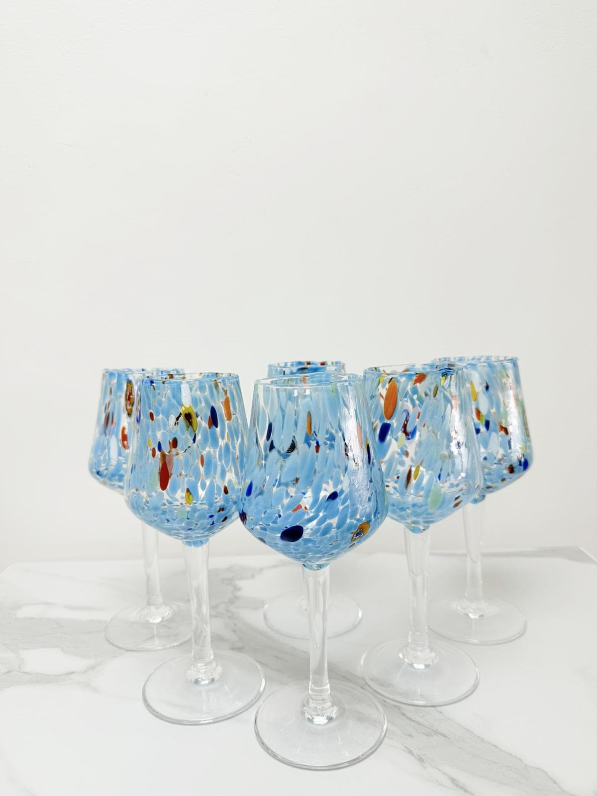 Murano Wine Glass | Certified Murano Glass | Made in Italy | Handmade Wine Goblet | Collection B8