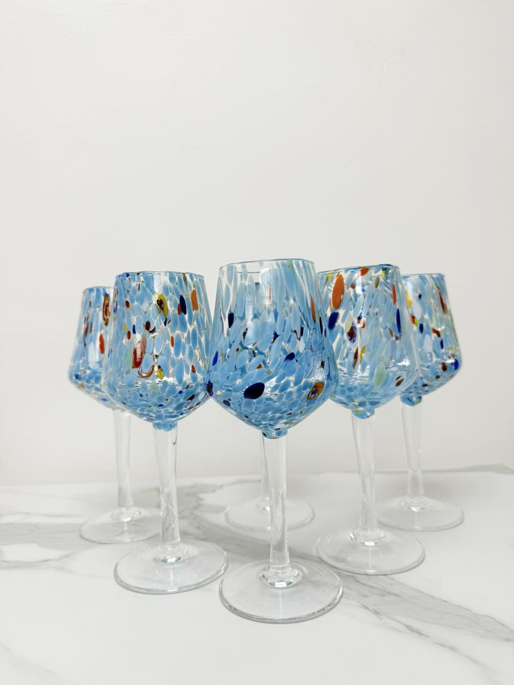 Murano Wine Glass | Certified Murano Glass | Made in Italy | Handmade Wine Goblet | Collection B8