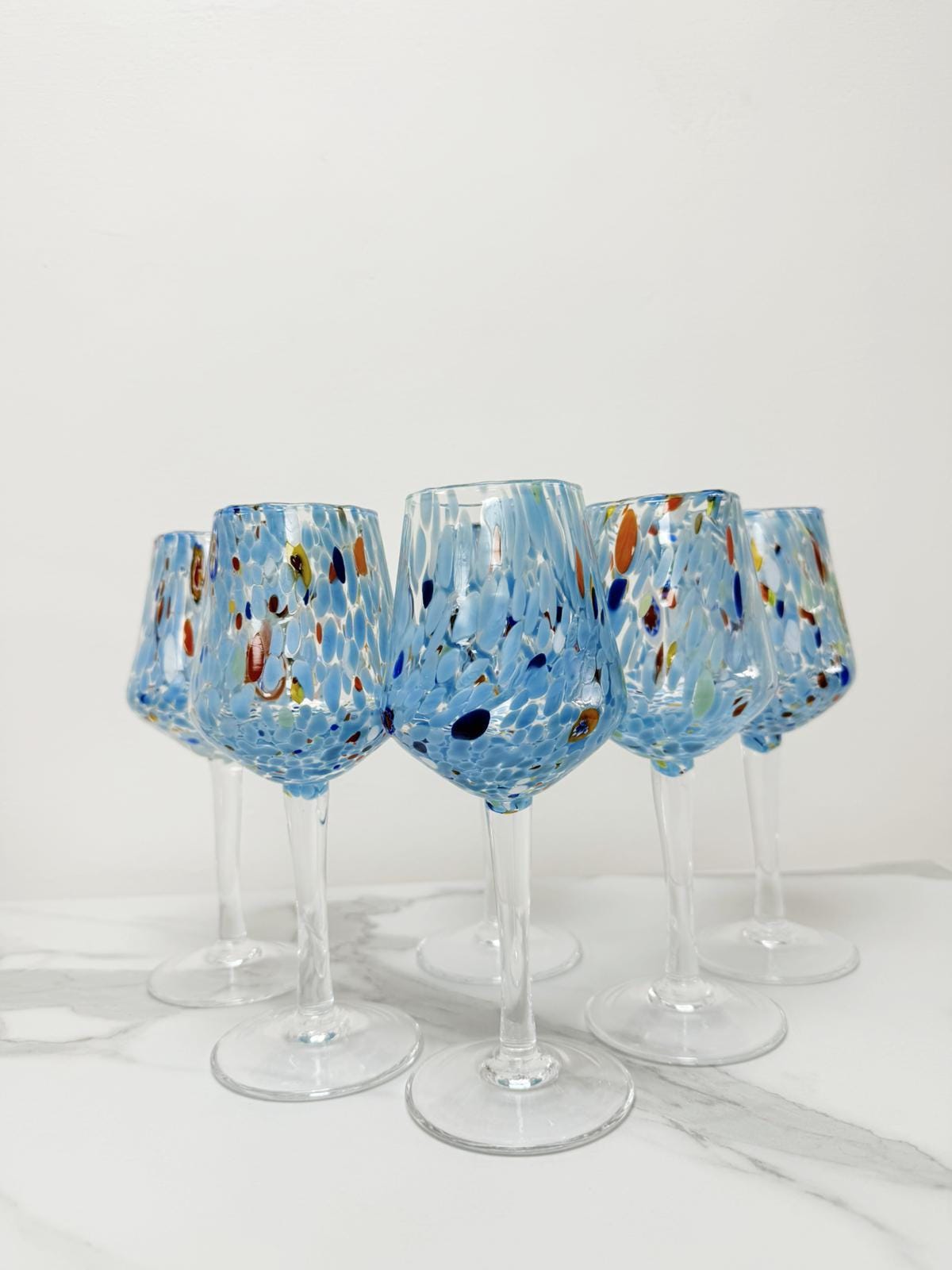 Murano Wine Glass | Certified Murano Glass | Made in Italy | Handmade Wine Goblet | Collection B8