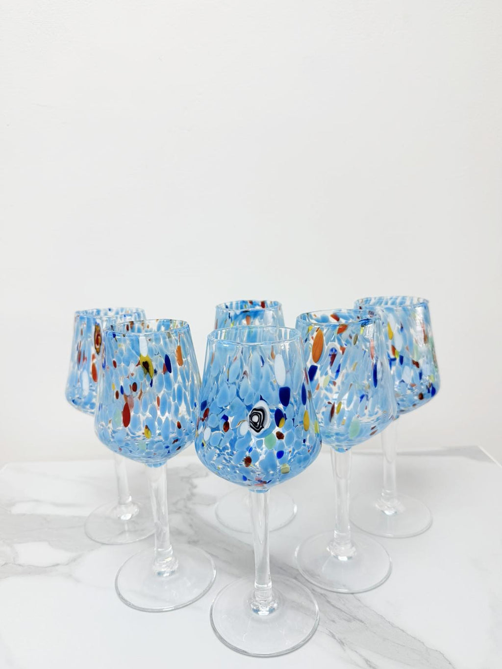 Murano Wine Glass | Certified Murano Glass | Made in Italy | Handmade Wine Goblet | Collection B8