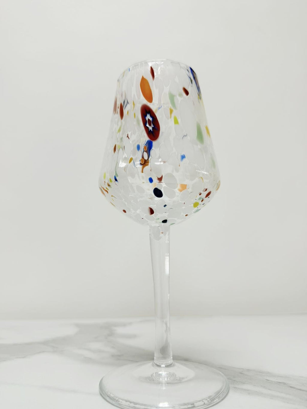 Murano Wine Glass | Certified Murano Glass | Made in Italy | Handmade Wine Goblet | Collection B8