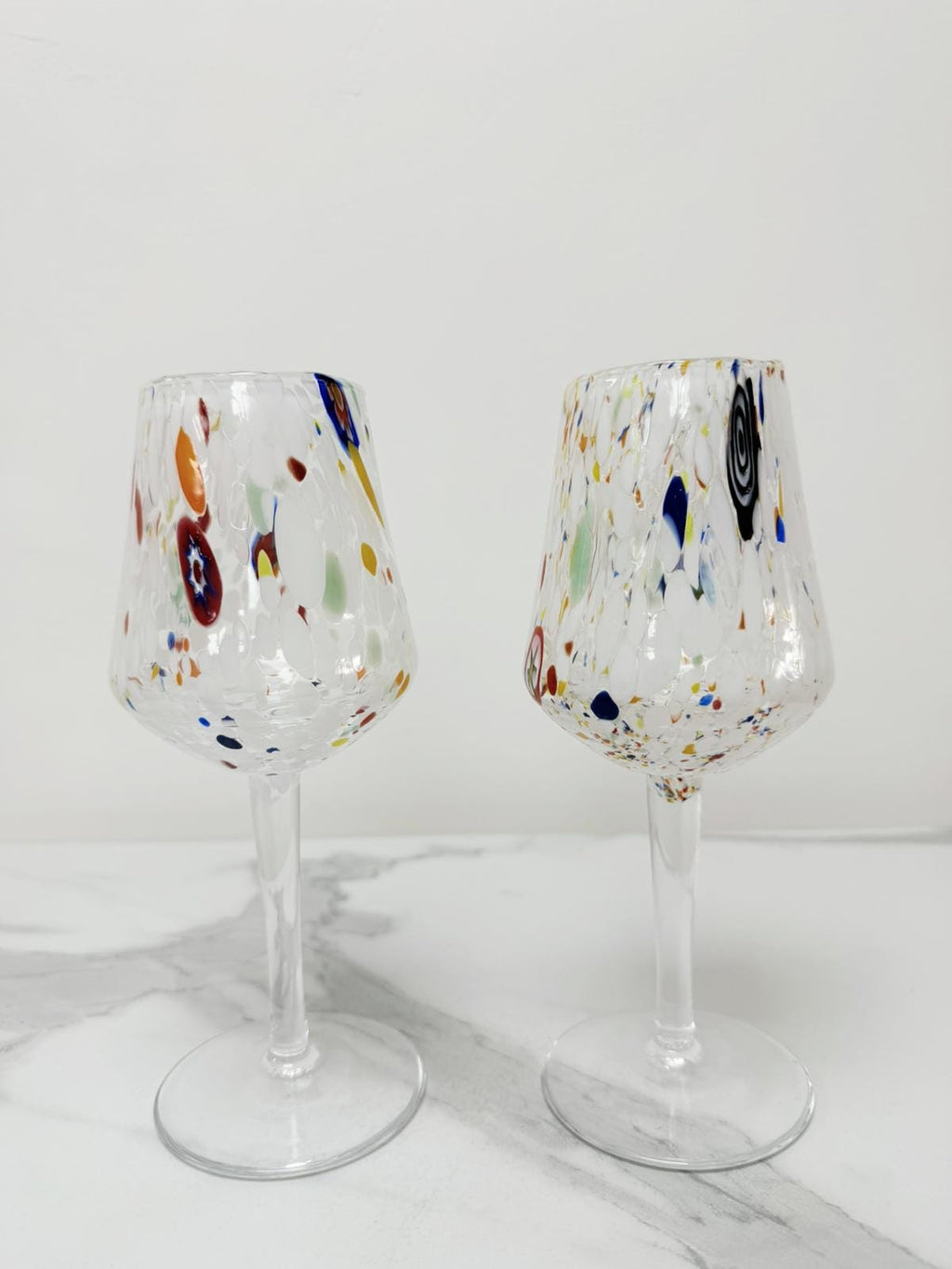 Murano Wine Glass | Certified Murano Glass | Made in Italy | Handmade Wine Goblet | Collection B8