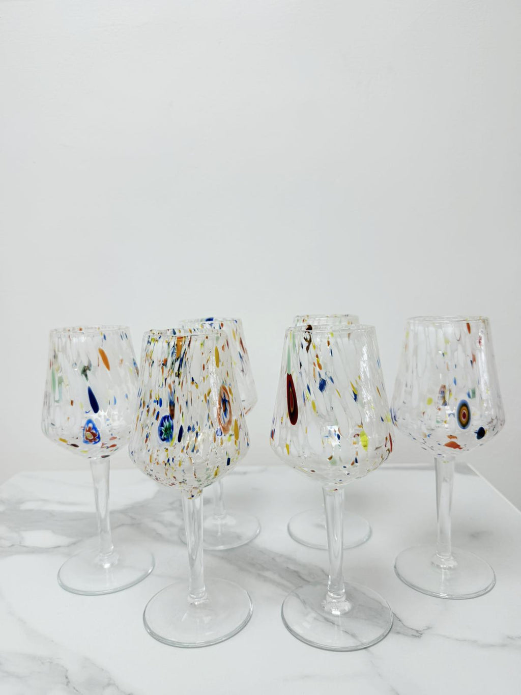 Murano Wine Glass | Certified Murano Glass | Made in Italy | Handmade Wine Goblet | Collection B8