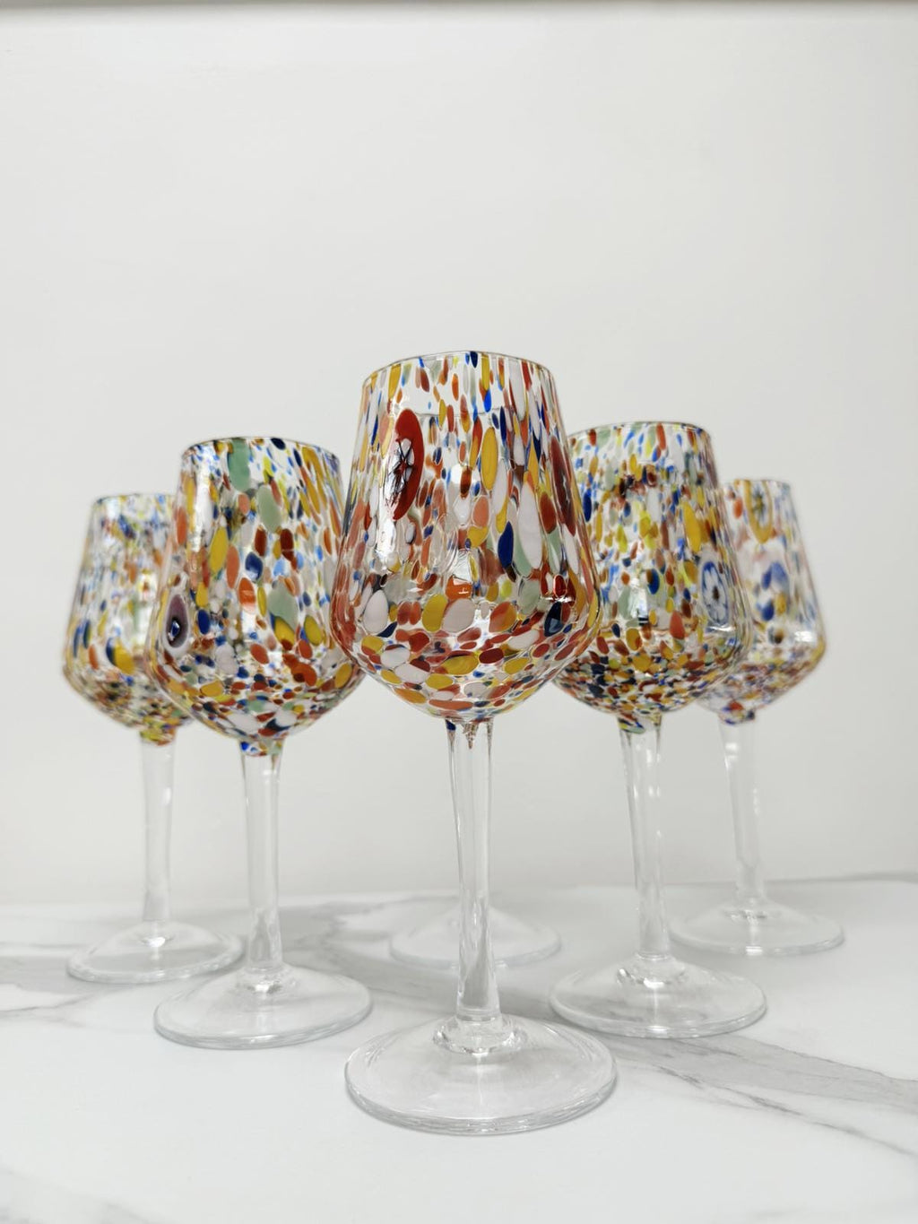 Murano Wine Glass | Certified Murano Glass | Made in Italy | Handmade Wine Goblet | Collection B8