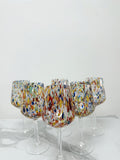 Murano Wine Glass | Certified Murano Glass | Made in Italy | Handmade Wine Goblet | Collection B8