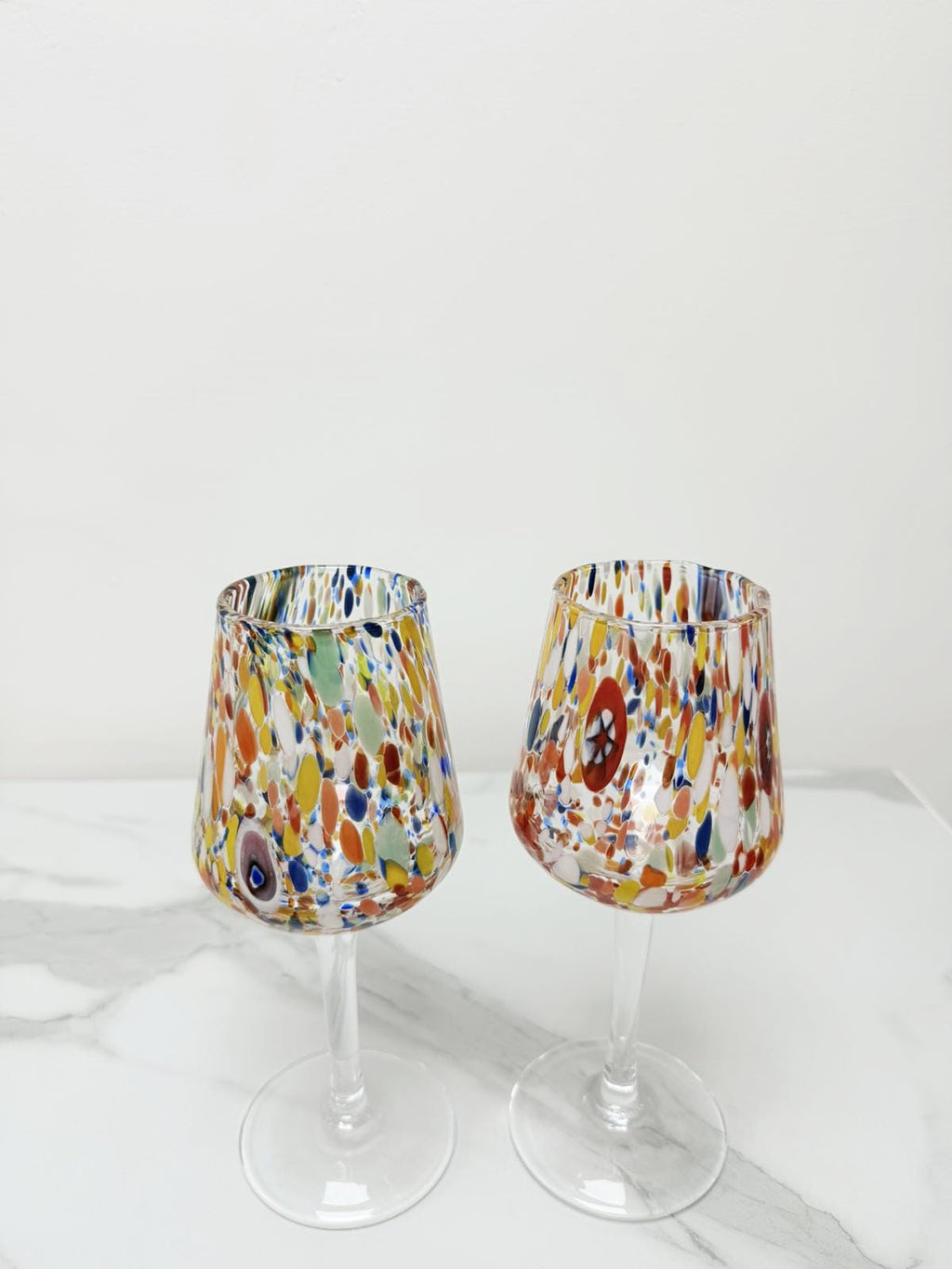 Murano Wine Glass | Certified Murano Glass | Made in Italy | Handmade Wine Goblet | Collection B8