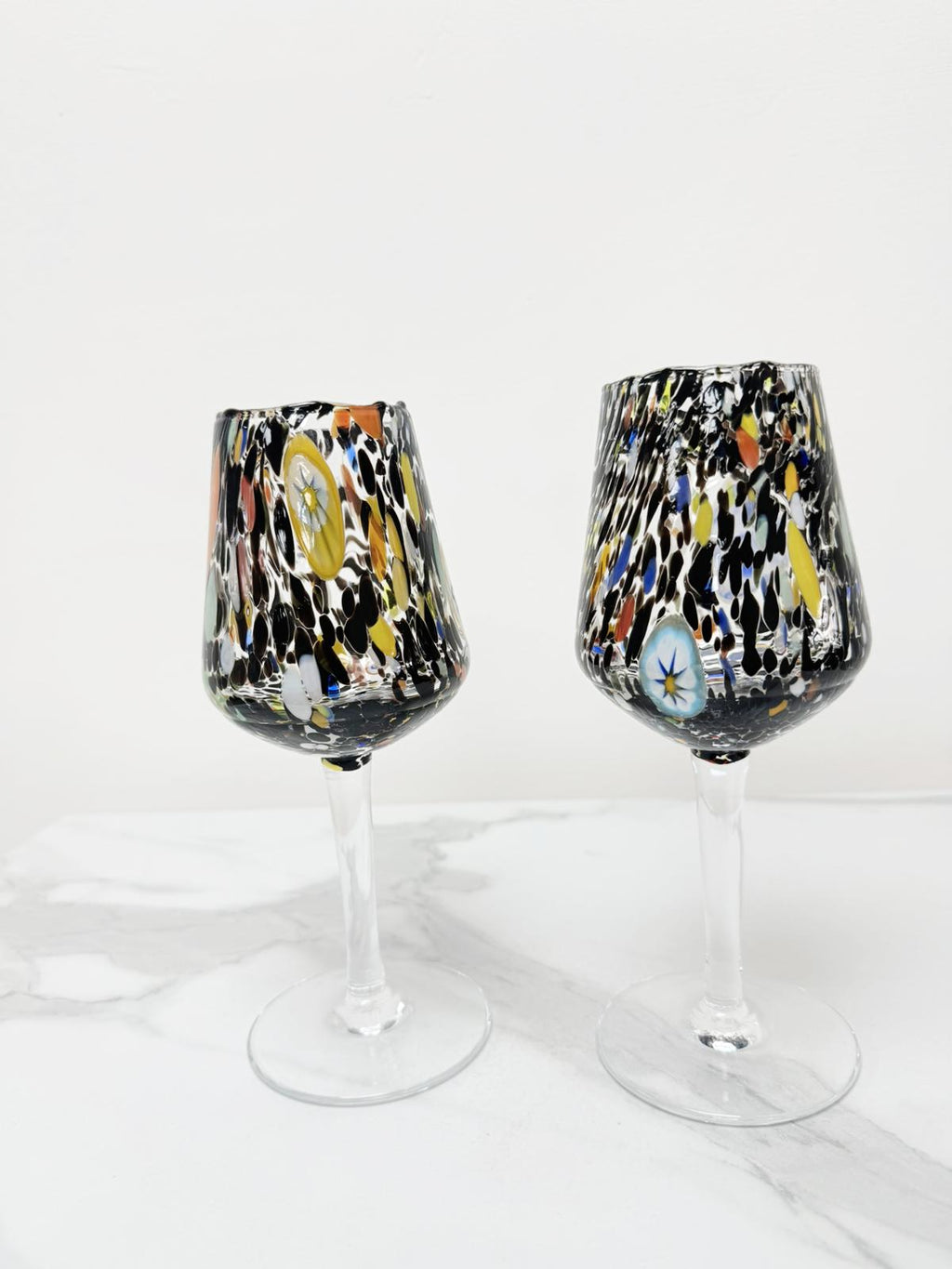 Murano Wine Glass | Certified Murano Glass | Made in Italy | Handmade Wine Goblet | Collection B8