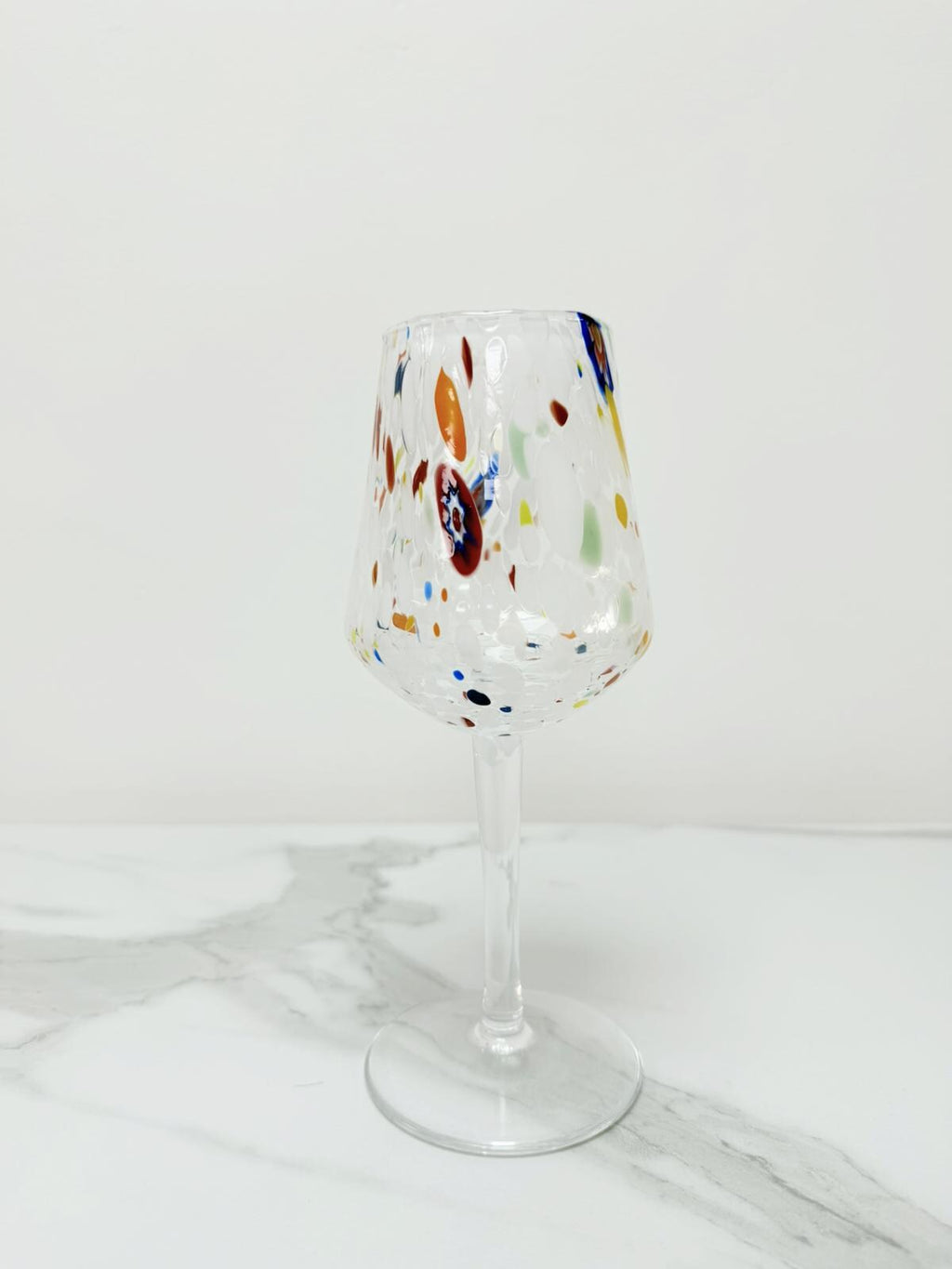 Murano Wine Glass | Certified Murano Glass | Made in Italy | Handmade Wine Goblet | Collection B8